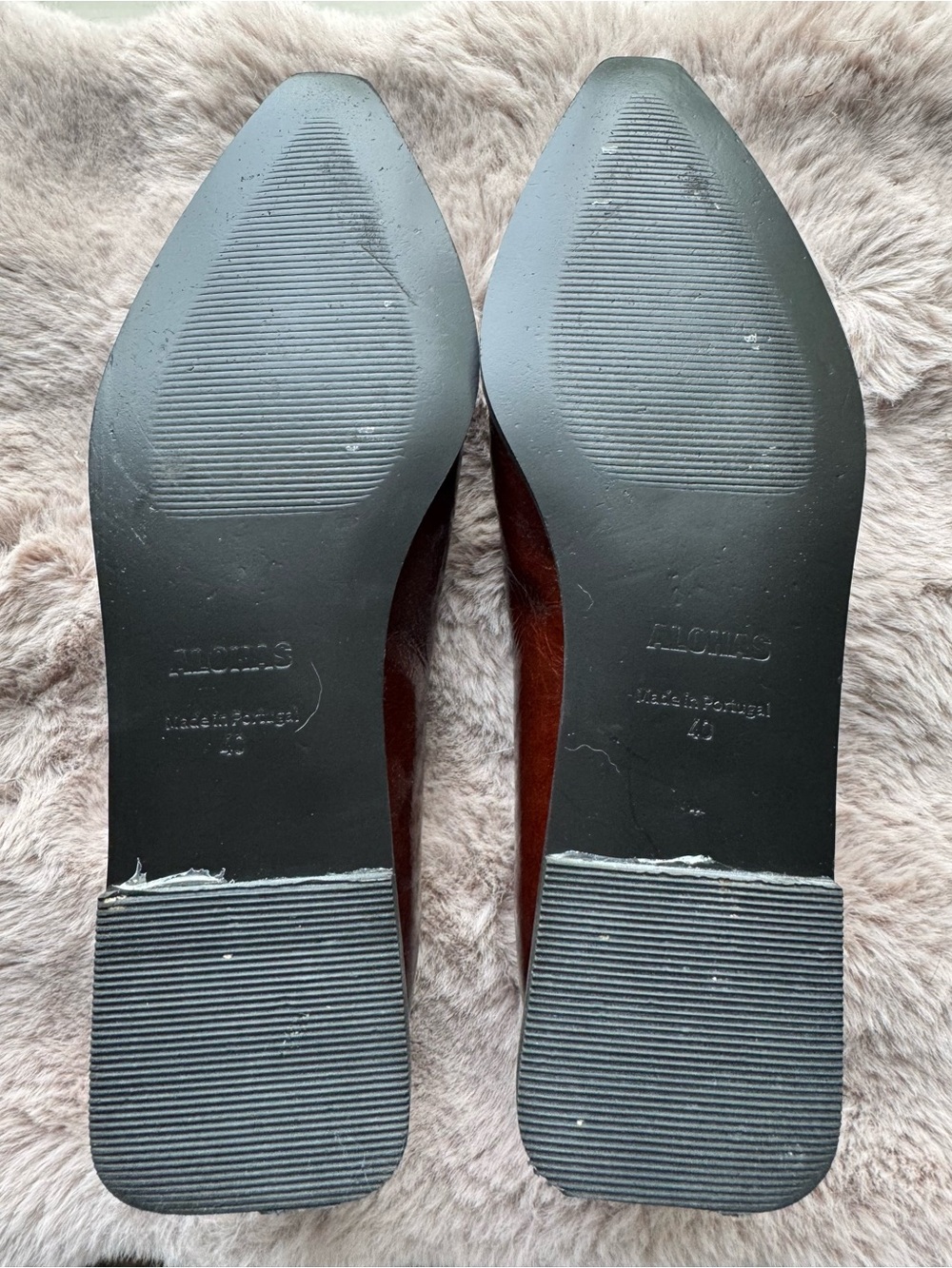 ALOHAS Brown Triple-Strap Pointed Mary Jane Loafers - Picture 4 of 5